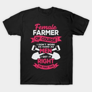 Farming Farm Female Farmer Girl Gift T-Shirt